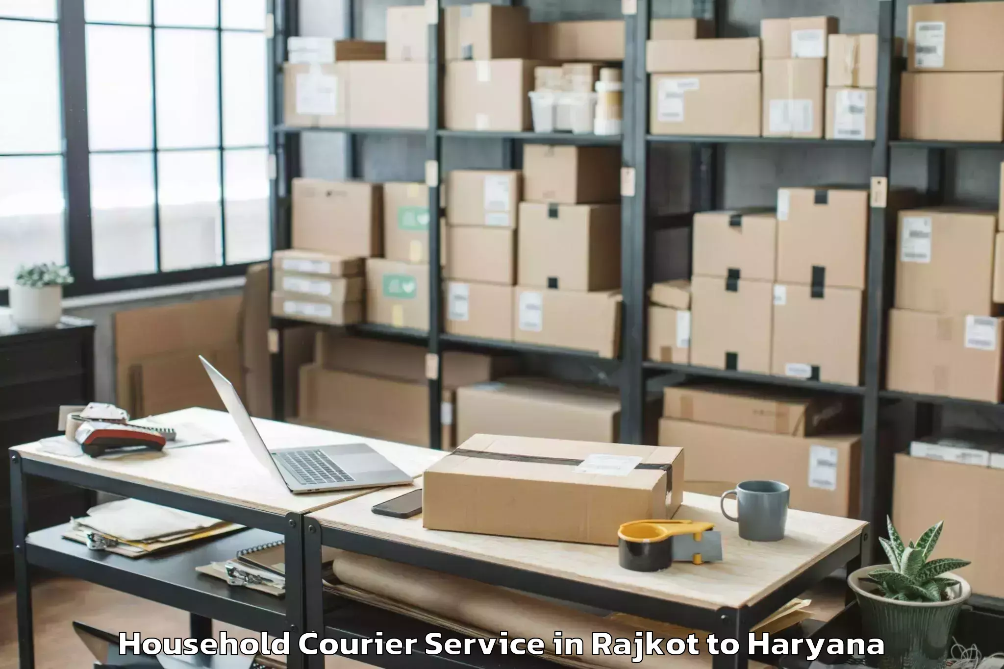 Top Rajkot to Kurukshetra Household Courier Available